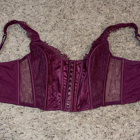 VS corset bra / no wire or padding / deep purple / perfect condition / lace - Picture 1 of 7